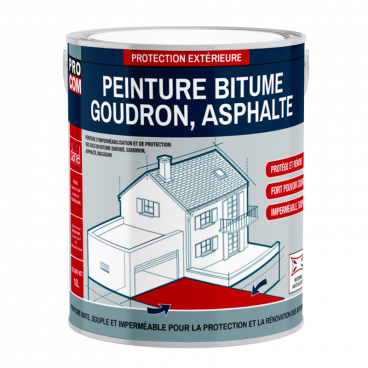 Peinture bitume résine pour bitume enrobés, goudron, asphalte PROCOM