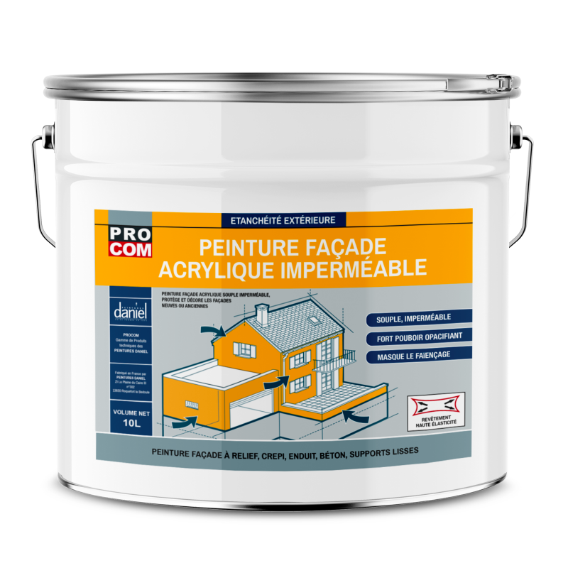 Peinture APRO acrylique blanche monocouche satin 15 litres