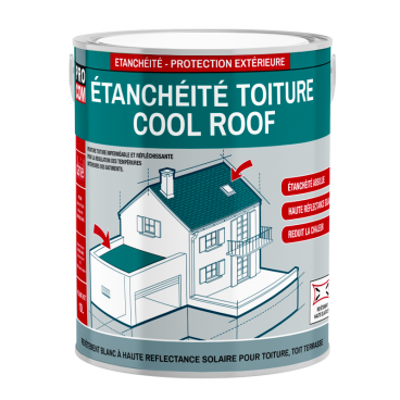 Peinture toiture étanche Cool Roof, peinture réfléchissante blanche, anti chaleur PROCOM