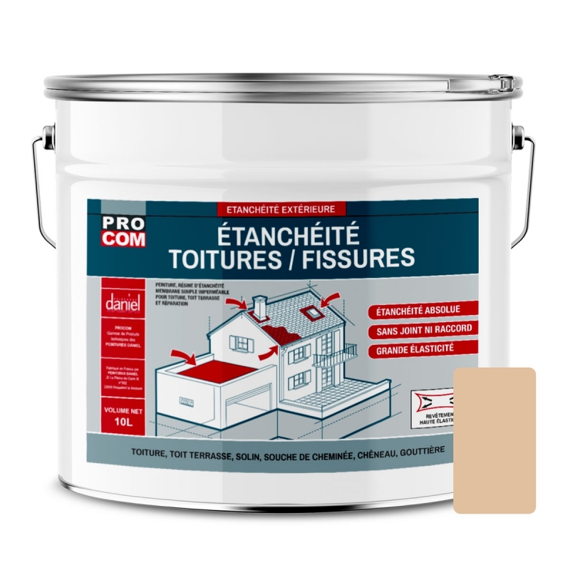 Peinture étanche & élastique pour protection façade Tonnelet de 10