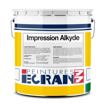 Peinture primaire professionnelle, blanc isolant, travaux neufs et entretien, résine alkyde, Impression Alkyde ECRAN 77