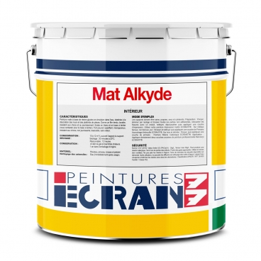 Peinture professionnelle mat, murs et plafonds, résine alkyde - Mat Alkyde ECRAN 77