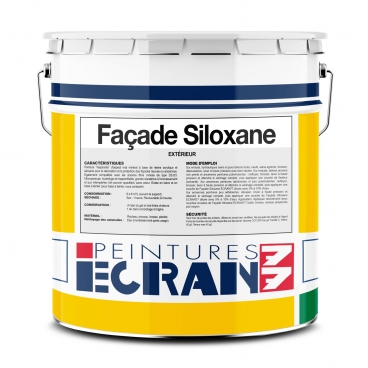 Peinture professionnelle acrylique, mat, décoration, protection façades neuves et anciennes, blanc, SILOXANE FACADE - ECRAN 77