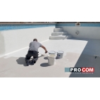 Peinture piscine polyuréthane étanche, béton, coque polyester, carrelage- PROCOM