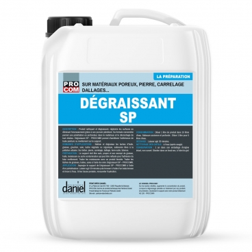 Dégraissant nettoyant, décapant graisse, sol béton, carrelage, faïence - Dégraissant SP PROCOM