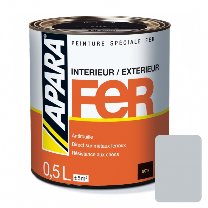 Peinture antirouille à effet métal Aluminium alu satiné tous suppor