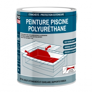 Peinture piscine béton, peinture polyuréthane pour piscine et bassin, étanche et souple, béton, enduit, ciment PROCOM Peinture piscine béton, peinture polyuréthane pour piscine et bassin, étanche et souple, béton, enduit, ciment PROCOM