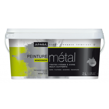 Peinture multisupport effet métal argent 2L