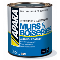 Laque acrylique satinée pour murs et boiseries