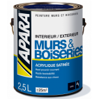 Laque acrylique satinée pour murs et boiseries