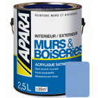 Laque acrylique satinée pour murs et boiseries