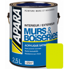 Laque acrylique satinée pour murs et boiseries