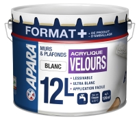 Peinture mur et plafond intérieur, blanc velours APARA