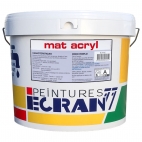 Peinture professionnelle acrylique, mat, intérieur et extérieur, pour murs, plafonds, MAT ACRYL - ECRAN 77 MAT ACRYL ECRAN