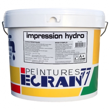 Peinture primaire professionnelle, isolant, pour travaux neufs et d'entretien, blanc, IMPRESSION HYDRO Peinture primaire professionnelle, isolant, pour travaux neufs et d'entretien, blanc, IMPRESSION HYDRO